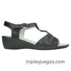 Sandalias Treinta's Shoes Negras Cuña 2340
