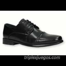 Zapatos Blucher Negros Piel Cordones Luisetti 19305