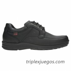 Zapatos Blucher Hombre Negros Piel Cordones Fluchos 8753