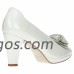 Zapatos Novia Piel Tacón Flores Dansi 400626